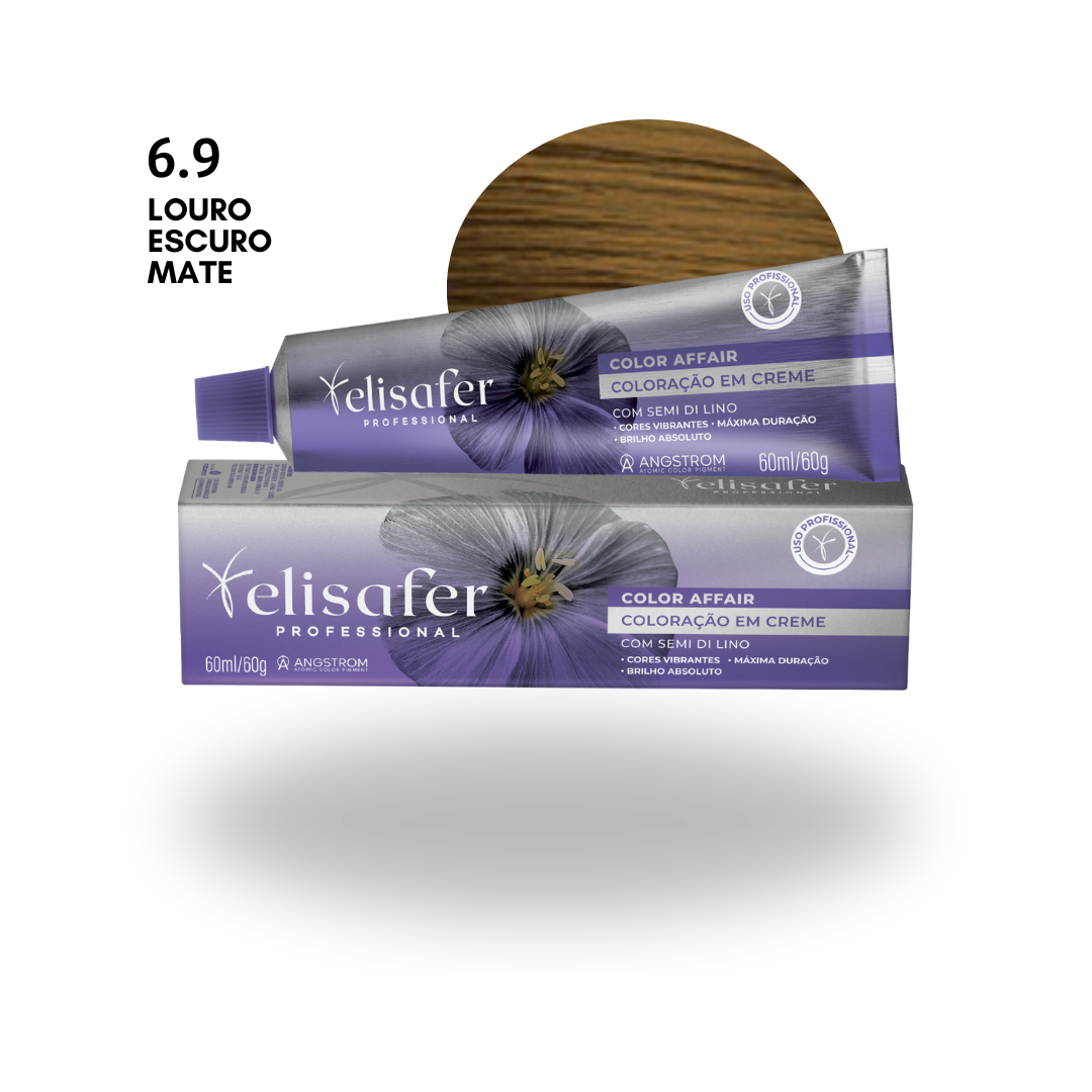 Elisafer Color Affair 6.9 Louro Escuro Mate Permanente 60g