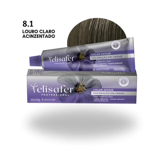 Elisafer Color Affair 8.1 Louro Claro Acinzentado 60g